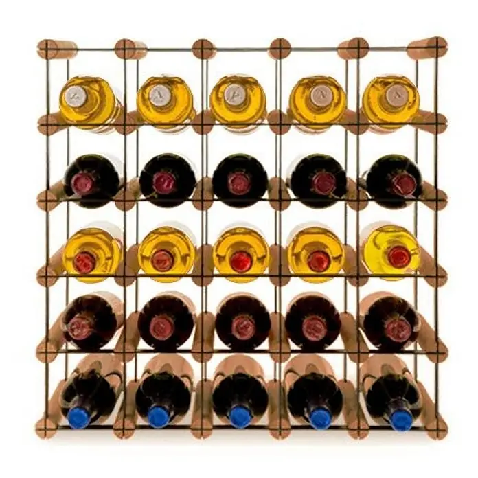 Modulares Weinregal VINOTECA MOD 52,5x52,5x24,5cm 5x5 Flaschen Braun geölt - 