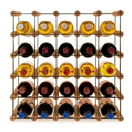 Modulares Weinregal VINOTECA MOD 52,5x52,5x24,5cm 5x5 Flaschen Braun geölt