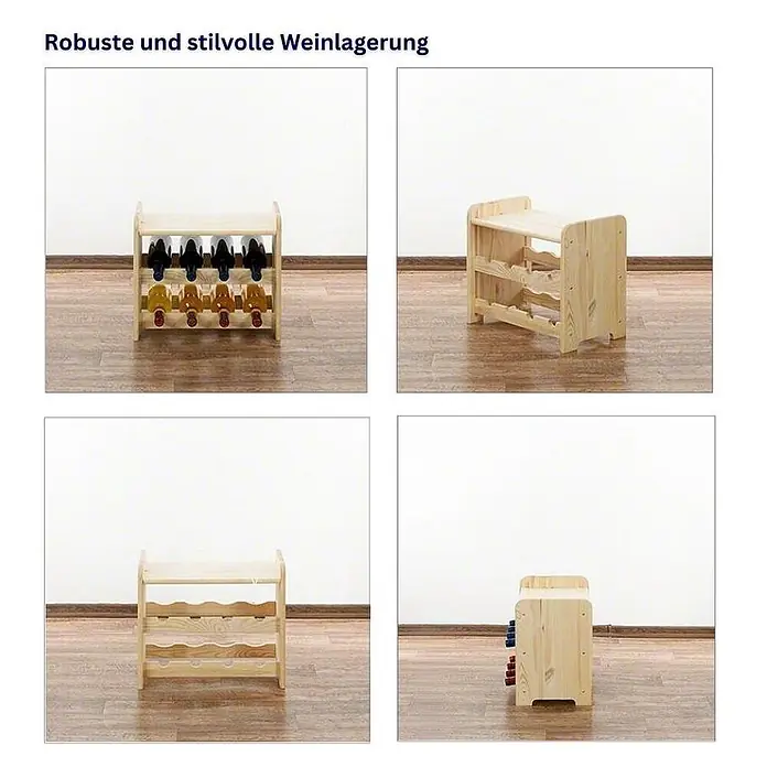Weinregal PINOTWINE C 36x44x26,5cm 8 Flaschen Natur unbehandelt - 