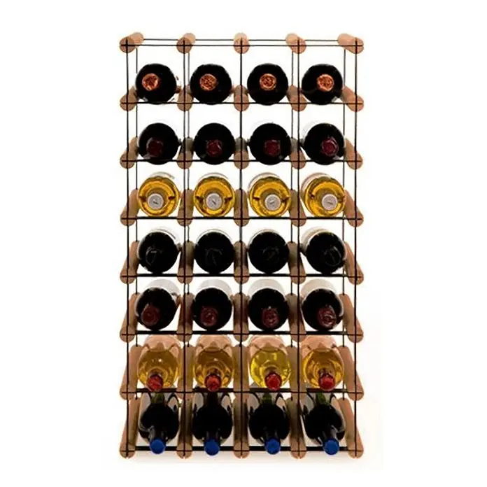 Modulares Weinregal VINOTECA MOD 72,5x42,5x24,5cm 4x7 Flaschen Braun geölt - 