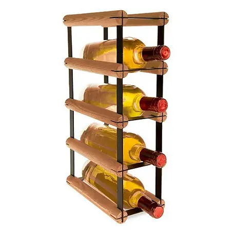 Modulares Weinregal VINOTECA MOD 42,5x12,5x24,5cm 1x4 Flaschen Braun geölt