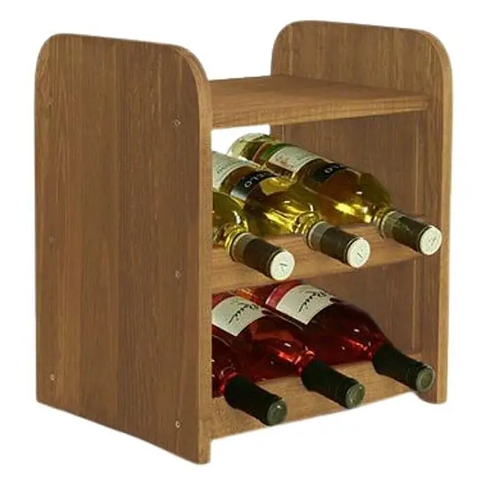 Weinregal PINOTWINE C 36x34,4x26,5cm 6 Flaschen Braun geölt - 