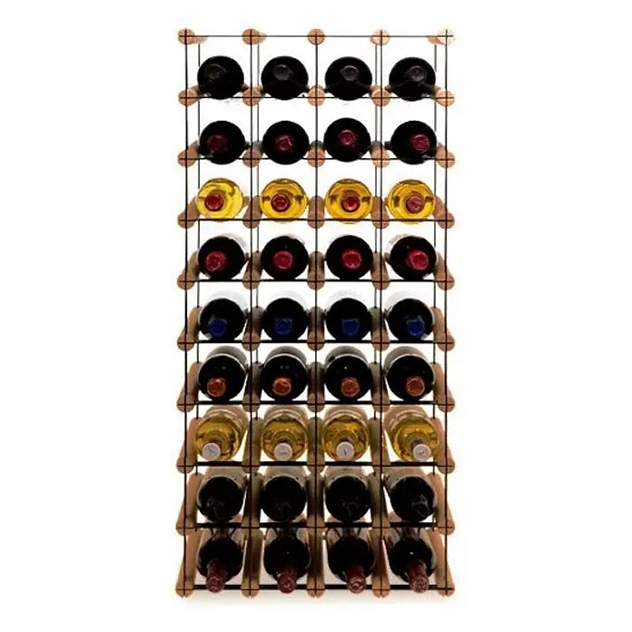 Modulares Weinregal VINOTECA MOD 92,5x42,5x24,5cm 4x9 Flaschen Braun geölt - 