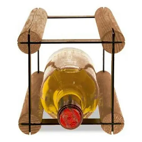 Modulares Weinregal VINOTECA MOD 12,5x12,5x24,5cm 1x1 Flasche Braun geölt