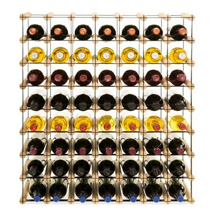 Modulares Weinregal VINOTECA MOD METAL 82,5x72,5x24,5cm 7x8 Flaschen Natur - 