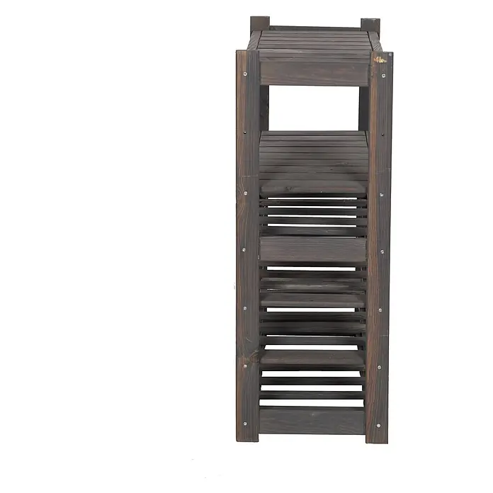 Weinregal SPREEWALD 86x70x33cm 24 Flaschen auf 4 Ebenen Grau geölt - 