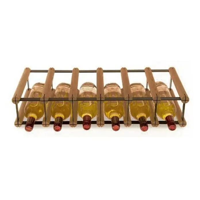 Modulares Weinregal VINOTECA MOD 12,5x62,5x24,5cm 6x1 Flaschen Braun geölt - 