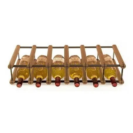 Modulares Weinregal VINOTECA MOD 12,5x62,5x24,5cm 6x1 Flaschen Braun geölt