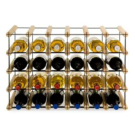 Modulares Weinregal VINOTECA MOD METAL 42,5x62,5x24,5cm 6x4 Flaschen Natur