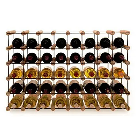 Modulares Weinregal VINOTECA MOD 52,5x82,5x24,5cm 8x5 Flaschen Braun geölt