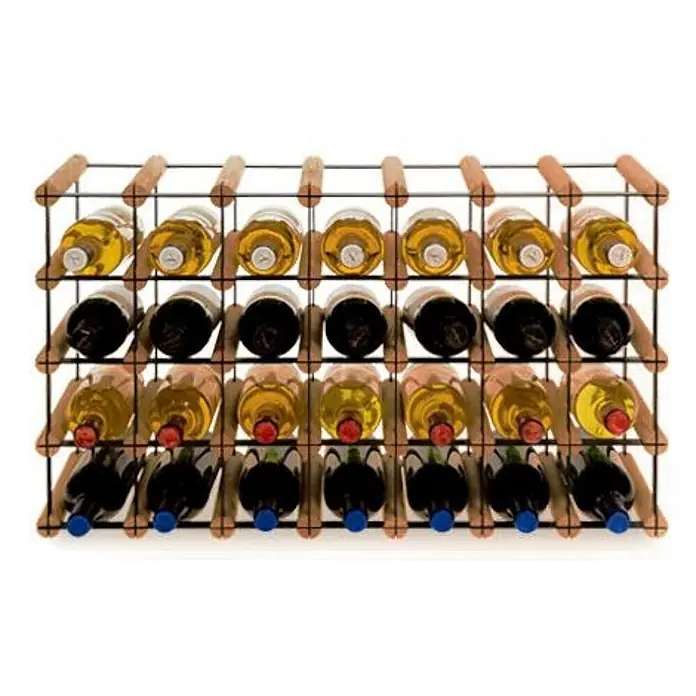 Modulares Weinregal VINOTECA MOD 42,5x72,5x24,5cm 7x4 Flaschen Braun geölt - 