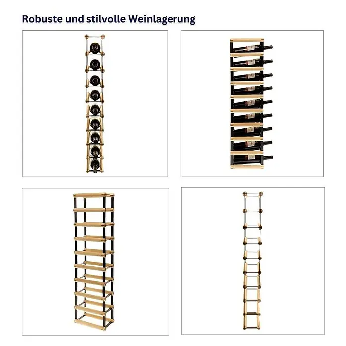 Modulares Weinregal VINOTECA MOD METAL 92,5x12,5x24,5cm 1x9 Flaschen Natur - 