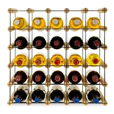 Modulares Weinregal VINOTECA MOD METAL 52,5x52,5x24,5cm 5x5 Flaschen Natur