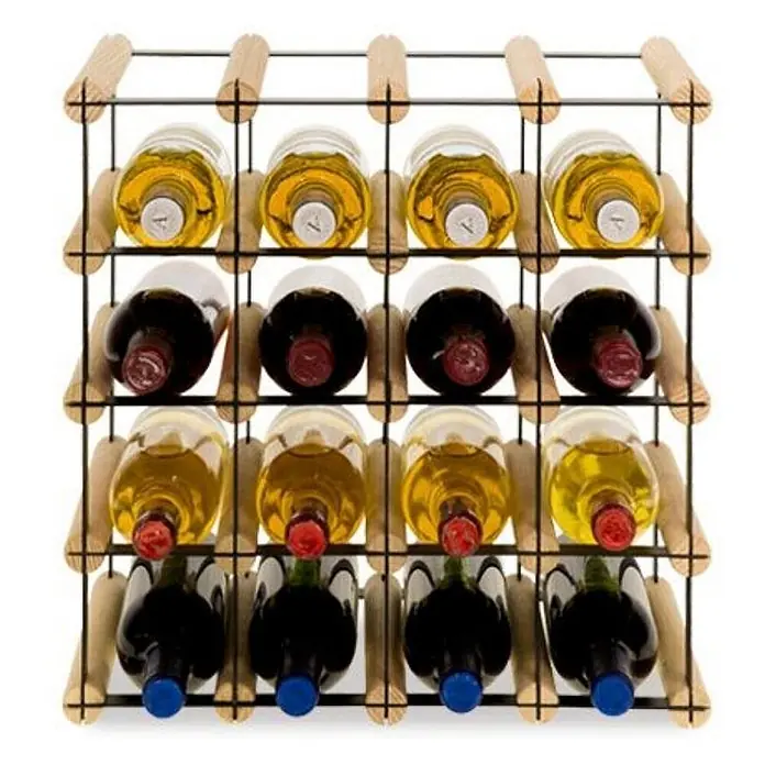 Modulares Weinregal VINOTECA MOD METAL 42,5x42,5x24,5cm 4x4 Flaschen Natur - 