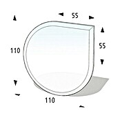 Lienbacher Glasbodenplatte (110 x 110 cm, Tropfen)