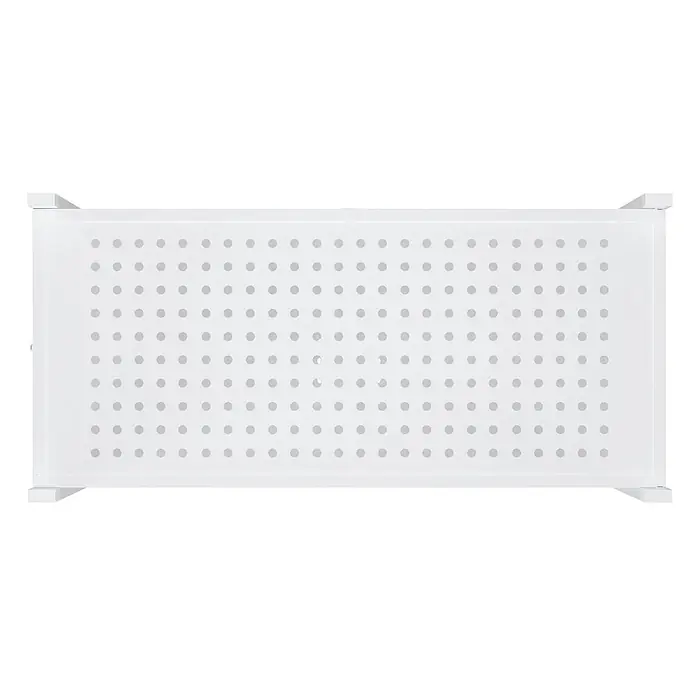 KLAP klappbares Regal auf Rollen 5 Fachböden 250kg 167x72x34cm Weiß -  - Weiße rechteckige perforierte Ablage oder Platte.