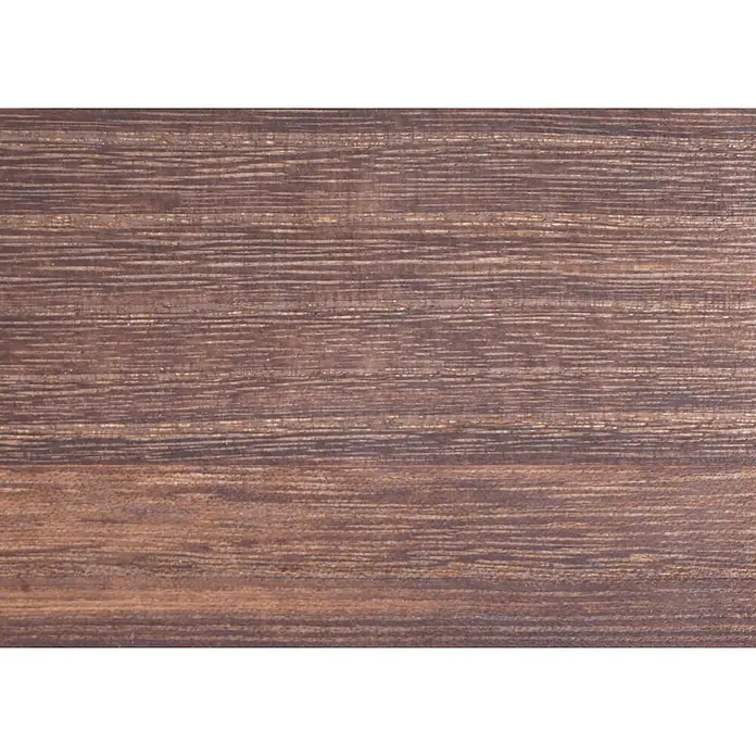 Wandregal 43x49x11cm 3 Regalböden Metall Massiv-Holz Industrial Dunkelbrau -  - Dunkelbraune Holzmaserung mit ausgeprägten horizontalen Linien.