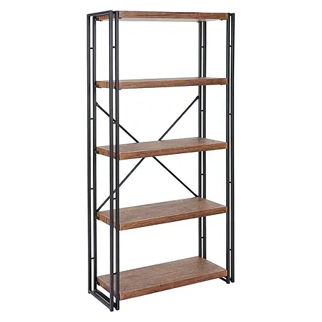 Bücherregal 165x80x30cm 3D-Struktur 5 Ebenen Wildeiche-Optik