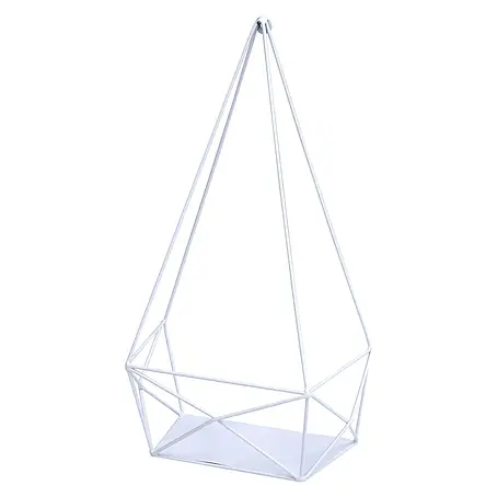 Wandregal 44x23x11cm Metall Weiß Hängeregal Dekoregal Küchenregal Regal