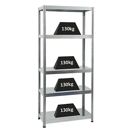 Schwerlastregal Steel Eagle 180x80x40cm Fachlast 130kg Verzinkt