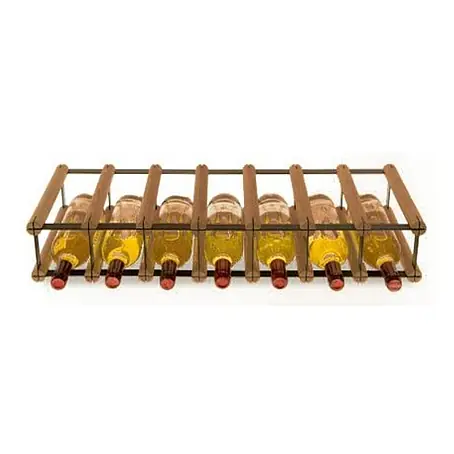 Modulares Weinregal VINOTECA MOD 12,5x72,5x24,5cm 7x1 Flaschen Braun geölt