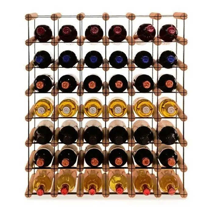 Modulares Weinregal VINOTECA MOD 72,5x62,5x24,5cm 6x7 Flaschen Braun geölt - 