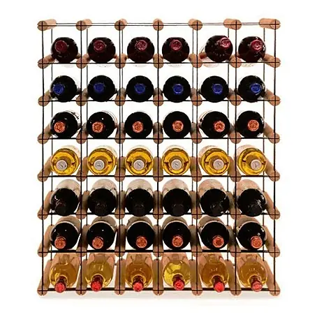 Modulares Weinregal VINOTECA MOD 72,5x62,5x24,5cm 6x7 Flaschen Braun geölt