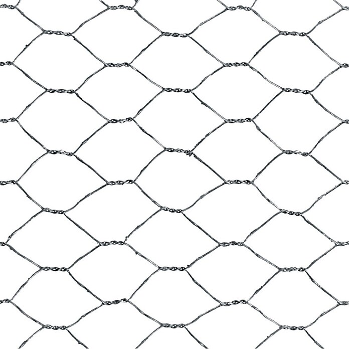 Stabilit Kippengaas (10 x 0,5 m, Maaswijdte: 25 mm, Zilver, Verzinkt)