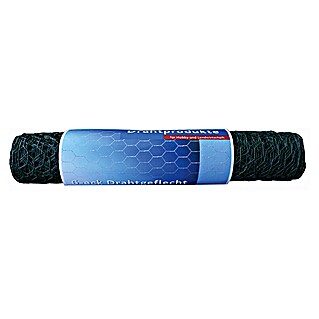 Stabilit Kippengaas (10 x 1 m, Maaswijdte: 25 mm, Groen, Met poedercoating)