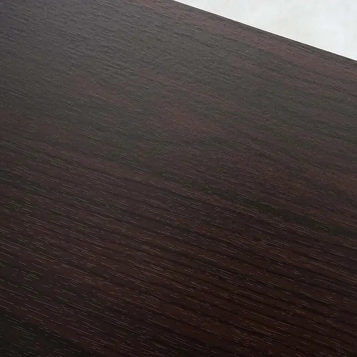 Bücherregal 183x80x30cm 3D-Struktur 5 Ebenen Dunkelbraun Metall Schwarz -  - Dunkelbraune Oberfläche mit Holzmaserung.