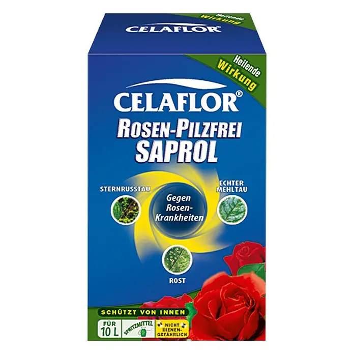 Celaflor Rosen-Pilzfrei Saprol - 100 ml - Abbildung der Verpackung von Celaflor Rosen-Pilzfrei Saprol, einem Fungizid zum Schutz von Rosen vor Pilzkrankheiten.
