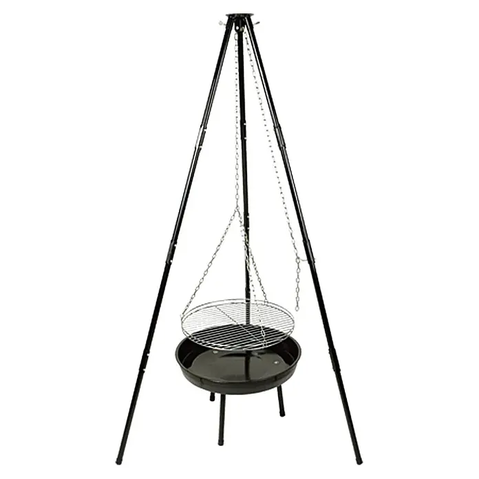 Grillstar Schwenkgrill Louisiana - Durchmesser Grillfläche: 47 cm, Höhe: 160 cm, Schwarz - Vorderansicht