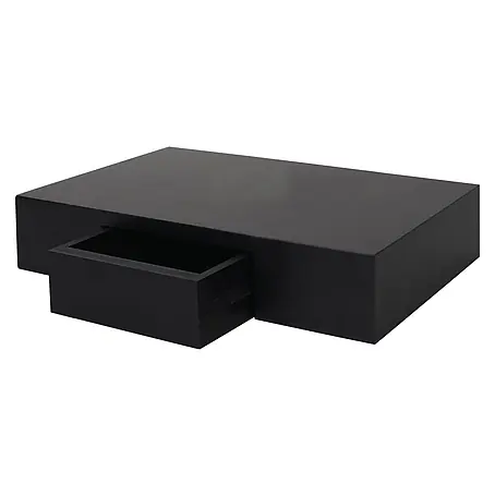 Wandregal Ilse 8x40x25cm Regal Hängeregal mit Schublade 40cm Schwarz