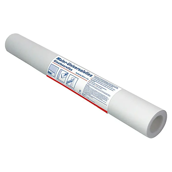 Universal-Vlies - 25 x 1 m - Maler-Universalvlies Glasfaservlies: Eine Rolle Malervlies, ideal zum Abdecken und Schützen von Oberflächen bei Malerarbeiten.