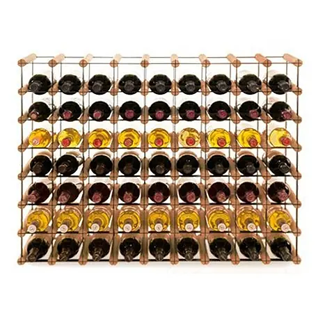 Modulares Weinregal VINOTECA MOD 72,5x92,5x24,5cm 9x7 Flaschen Braun geölt
