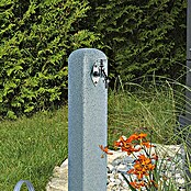 3P Technik Wasserzapfstelle Poller (Granitfarben, Höhe: 90 cm, Ausstattung: Wasserhahn)