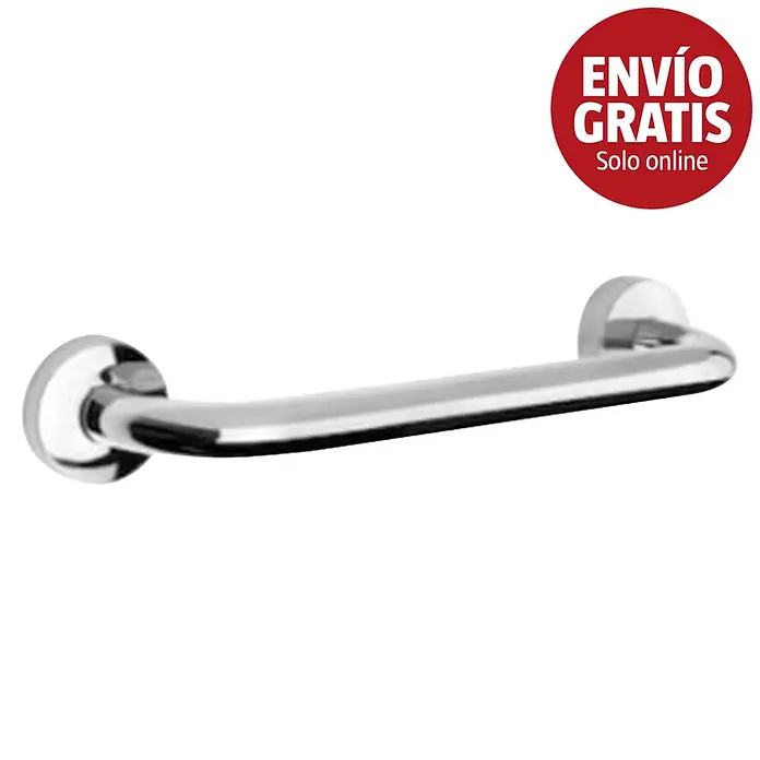 Bath Stage Asidero de baño B-30 - Acero inoxidable, Cromo - Barra de apoyo cromada para seguridad y soporte en el baño.