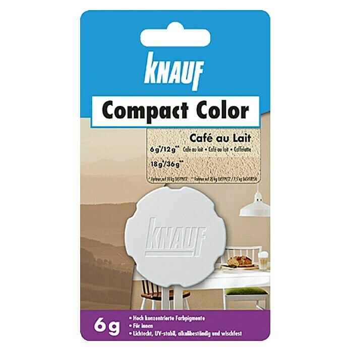 Knauf Putz-Abtönfarbe Compact ColorCafé au Lait, 6 g Front View