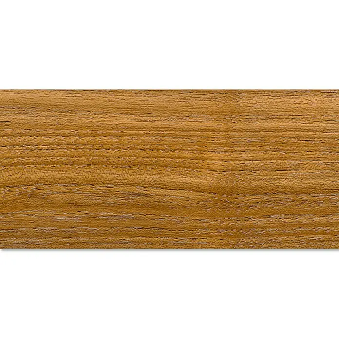 Osmo Teak-Öl Seidenmatt 007 - 2,5 l - Detailaufnahme eines Holzprodukts, das eine warme, natürliche Maserung und eine glatte Oberfläche aufweist. Perfekt für Möbel oder Innenausbau.