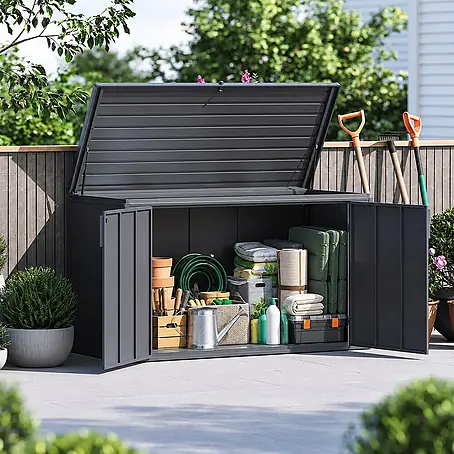 Weide Noble MAX Gartenbox 2400 L Stahl 2,1 m x 95 cm x H 120 cm Anthrazit