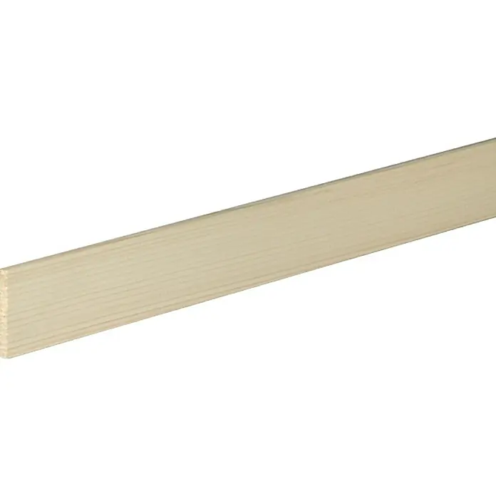 Rechteckleiste - 240 x 0,5 x 4 cm, Fichte/Kiefer - Hellholzleiste mit feiner Maserung. Ideal für Bauprojekte, Heimwerkerarbeiten und zur Gestaltung von Möbeln. Robuste, naturbelassene Holzleiste.