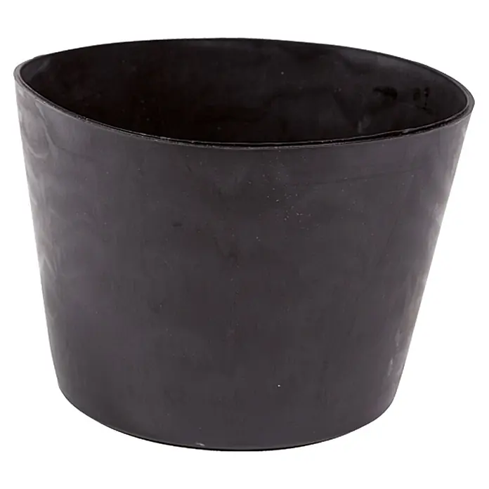swingcolor Gipsbecher - Durchmesser: 12 cm, Höhe: 9,3 cm - Schwarzer Gummieimer mit konischer Form und glatter Oberfläche, ideal für verschiedene Anwendungen im Haushalt oder Garten.