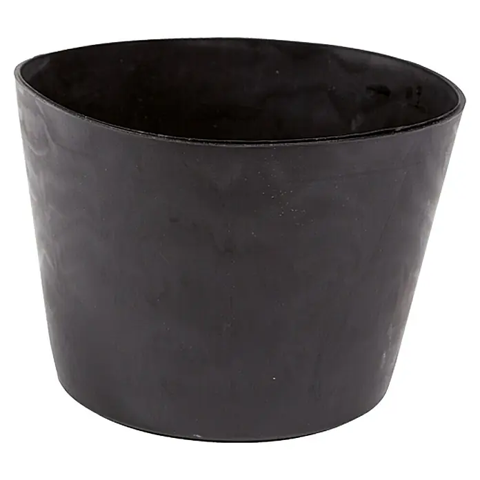 swingcolor Gipsbecher - Durchmesser: 12 cm, Höhe: 9,3 cm - Schwarzer Gummieimer mit konischer Form und glatter Oberfläche, ideal für verschiedene Anwendungen im Haushalt oder Garten.