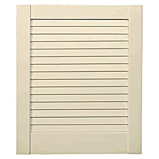 Vrata s lamelama (Š x V: 594 x 717 mm, Vrsta lamela: Zatvorenog oblika, Bijele boje)