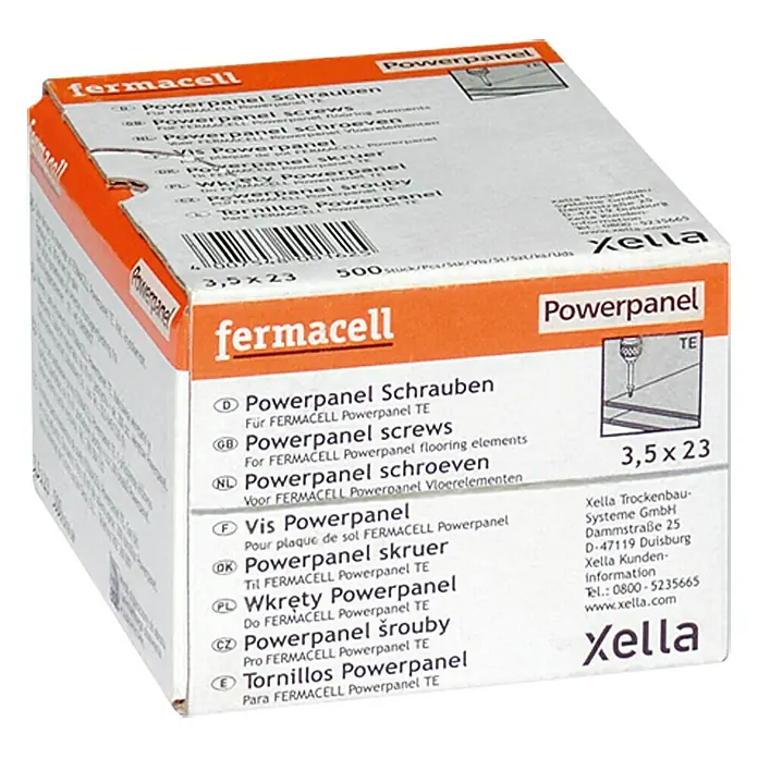 Fermacell Powerpanel Schrauben TE - Durchmesser Kopf: 3,5 mm, Länge: 23 mm, 500 Stk. - Fermacell Powerpanel Schraubenpackung.
