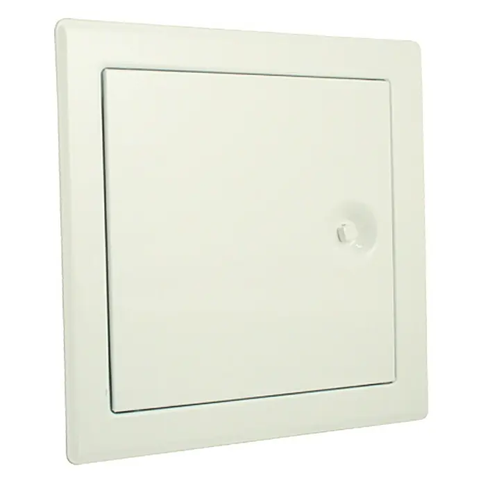 Marley Fliesentür - 15 x 15 cm - Weisse Revisionsklappe, ein praktisches Bauelement. Ideal zum Verbergen von Installationen, bietet einfachen Zugang bei Wartungsarbeiten.