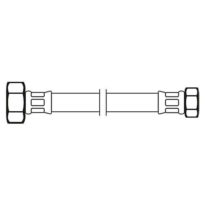 Flexo Anschlussschlauch½″/⅜″, Länge: 30 cm Front View