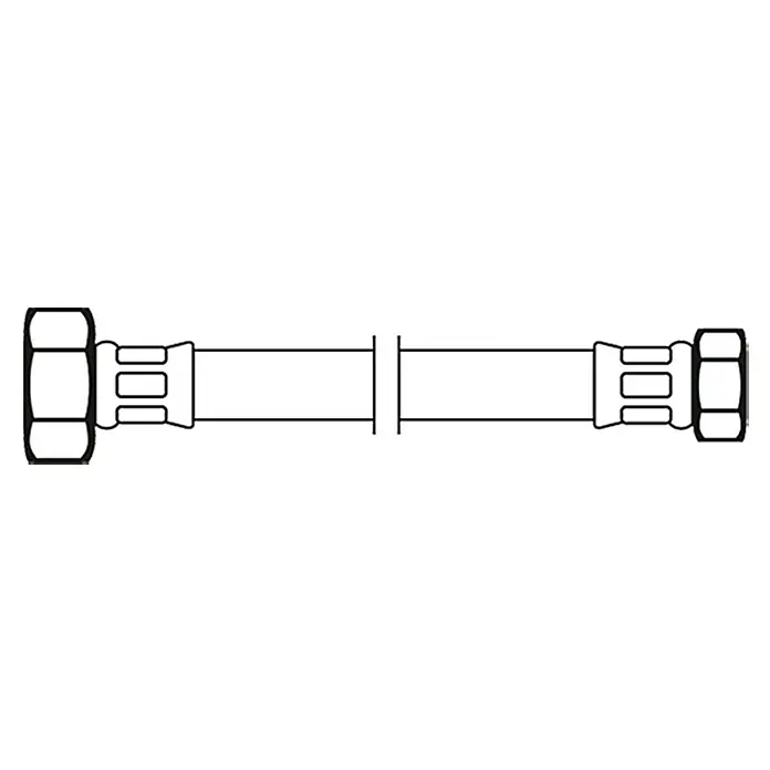 Flexo Anschlussschlauch - ½″/⅜″, Länge: 30 cm - Eine Wasserleitung mit Verschraubungen an beiden Enden, die eine sichere Verbindung gewährleistet.