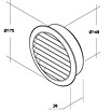 Air-Circle Mauerlüfter (Weiß, Durchmesser Anschlussstutzen: 150 mm, Mit Fliegennetz)