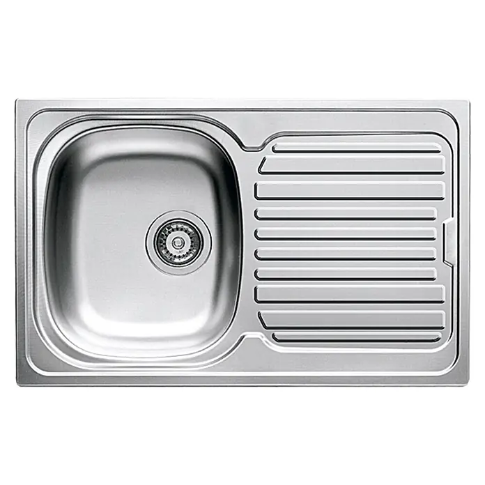Admiral Einbauspüle Aurora - 79 x 50 cm, Edelstahl, Glatt - Spüle aus Edelstahl mit Abtropffläche, ideal für moderne Küchen. Robuste Ausführung für den täglichen Gebrauch.